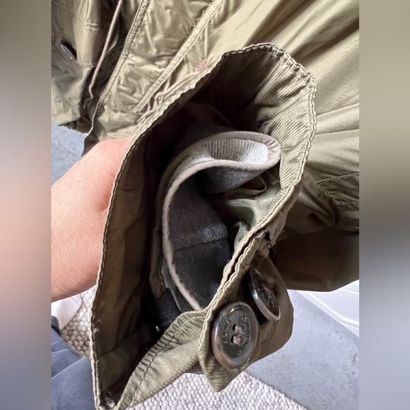 BURBERRY PARKA men’s olive green LINED Sz M - Picture 4 of 12